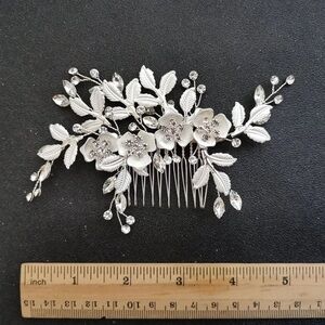 Rhinestone Bridal Hair Comb Pearl Tiaras for Women New Crystal Hairpin Clip